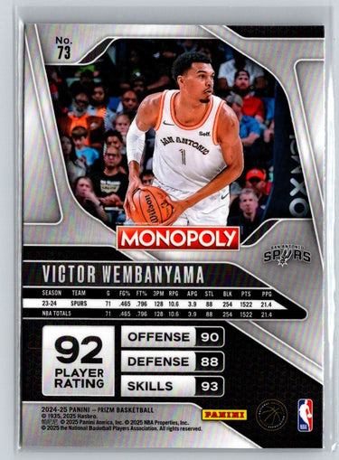 2024-25 Panini Prizm Monopoly #73 Victor Wembanyama V27