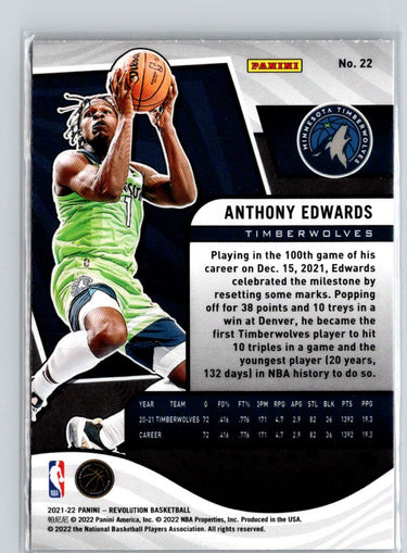2021-22 Panini Revolution #22 Anthony Edwards Groove V28