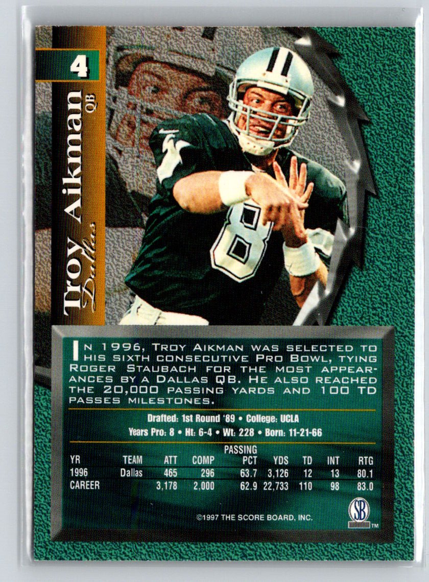 1997 Score Board Talk N' Sports #4 Troy Aikman V31