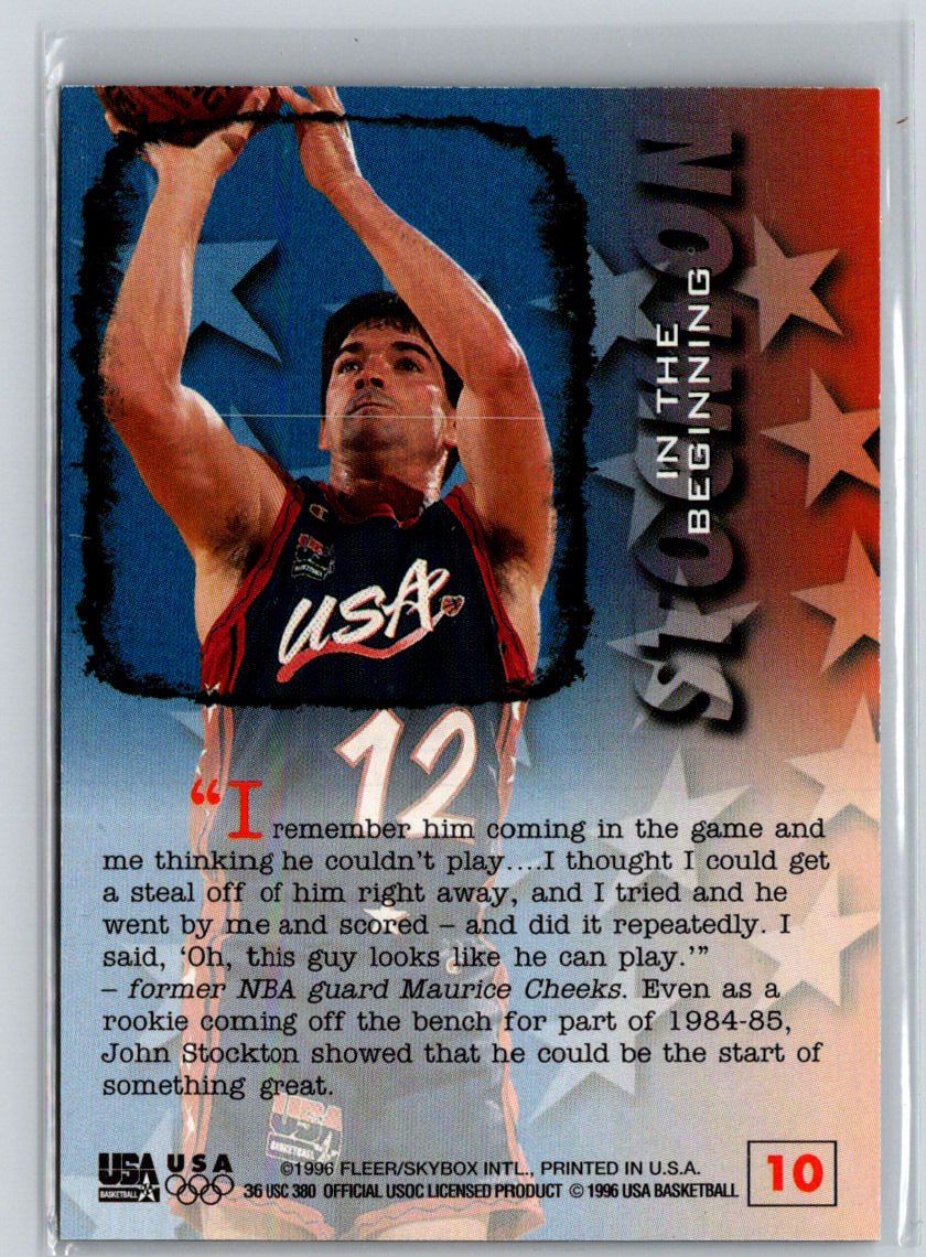 1996 Fleer USA #10 John Stockton V32