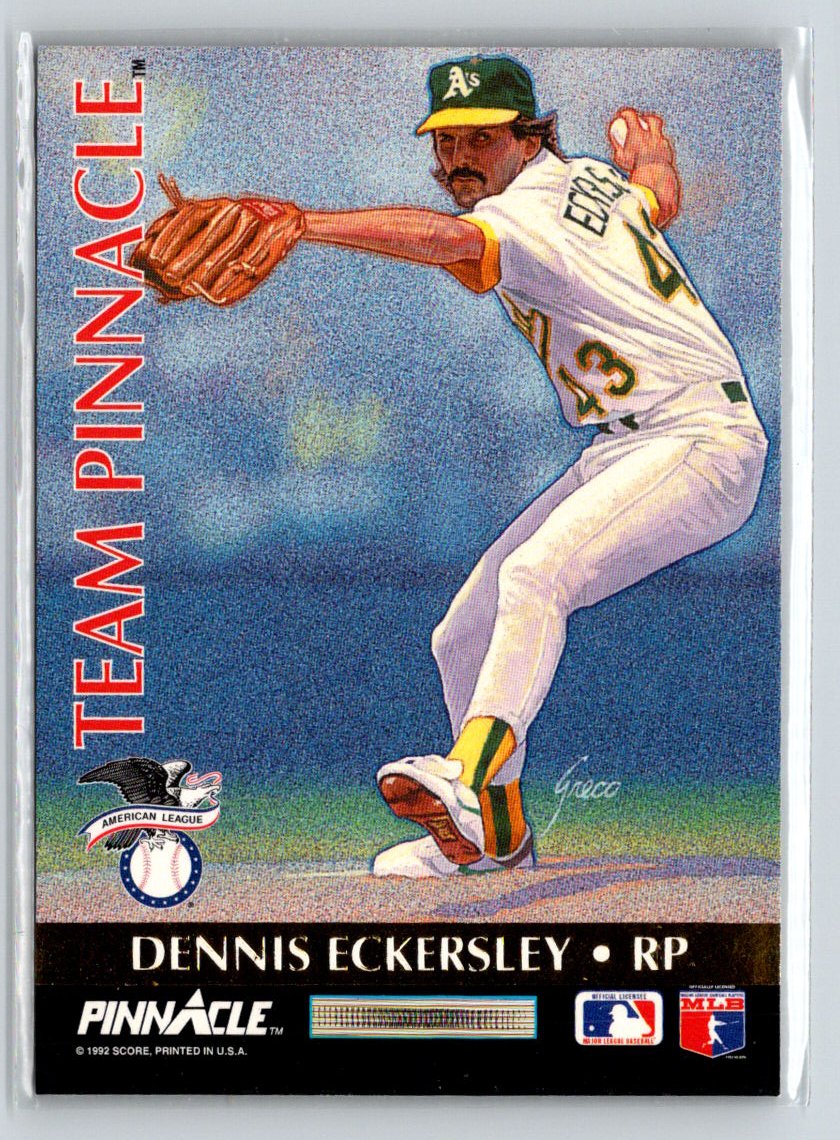 1992 Pinnacle #11 Dennis Eckersley / Rob Dibble Team Pinnacle V33
