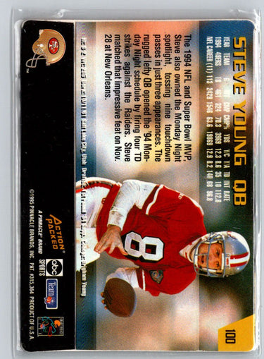 1995 Action Packed Monday Night Football #100 Steve Young V33