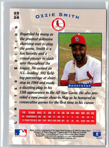 1995 Upper Deck Denny's Holograms #25 Ozzie Smith V33
