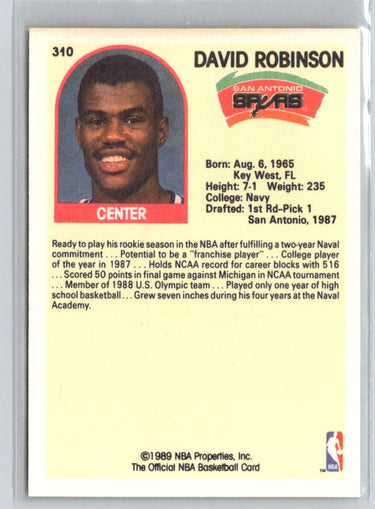 1989-90 Hoops #310 David Robinson V34