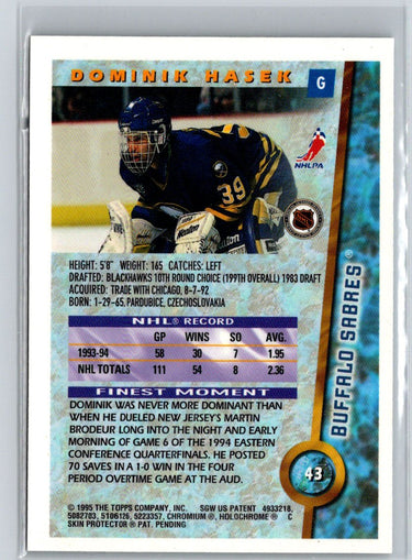 1994-95 Finest #43 Dominik Hasek V35