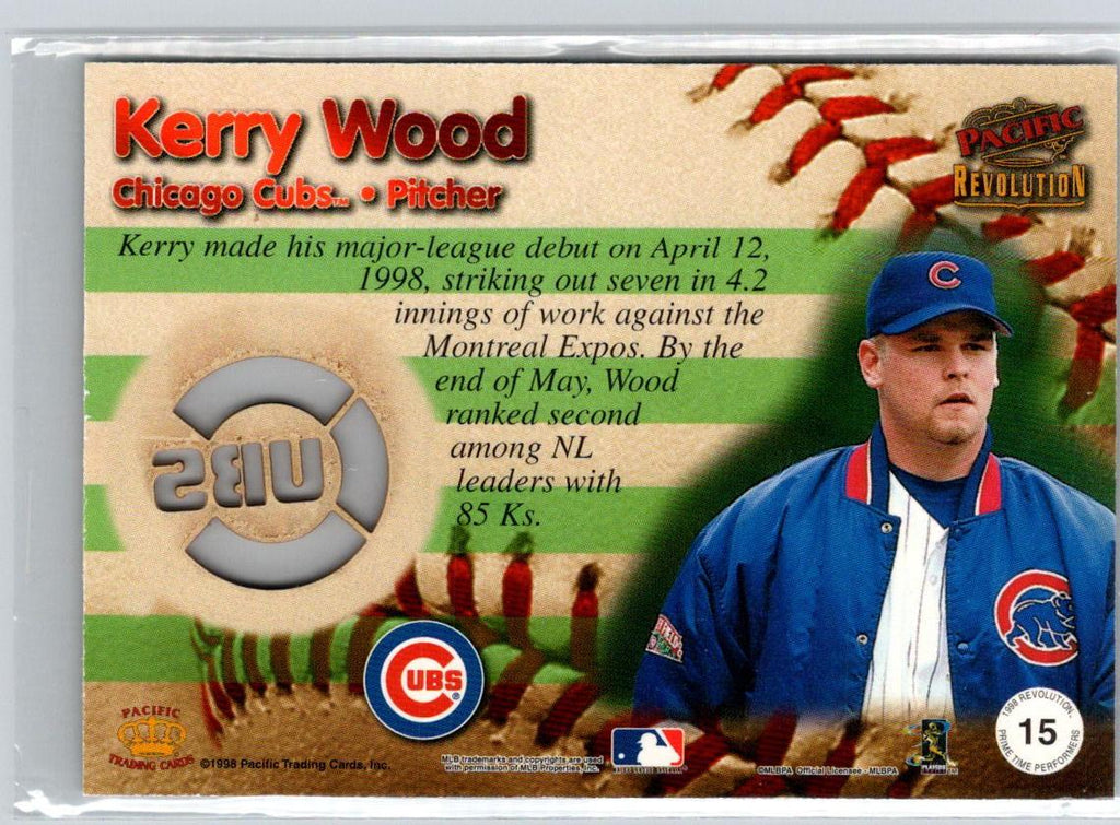 1998 Pacific Revolution #15 Kerry Wood Prime Time Performers V35