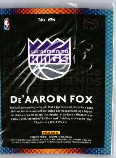 2020-21 Recon De'Aaron Fox Future Legends Blue #/99 V35