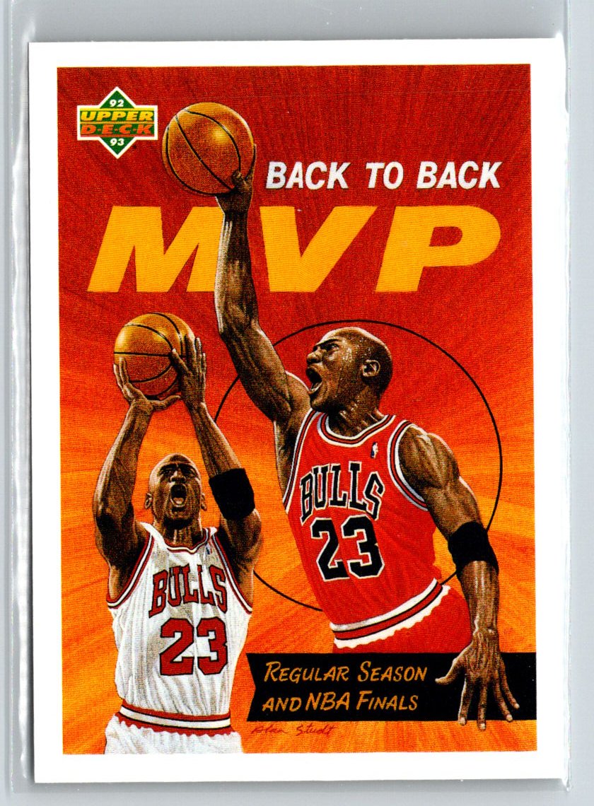 1991-92 Upper Deck Italian #107a Back-to-Back NBA MVP (Michael Jordan) V35