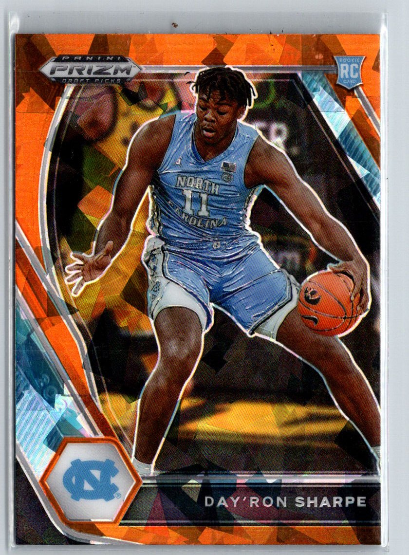 2021 Panini Prizm Draft Picks #25 Day'Ron Sharpe Orange Ice V36