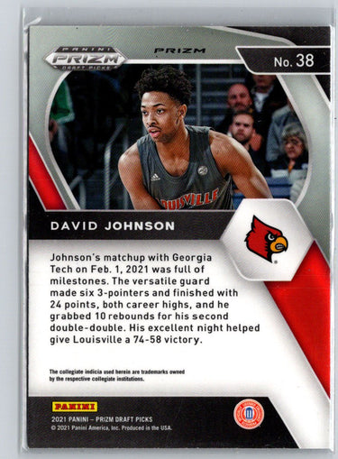 2021 Panini Prizm Draft Picks #38 David Johnson Red Ice V36