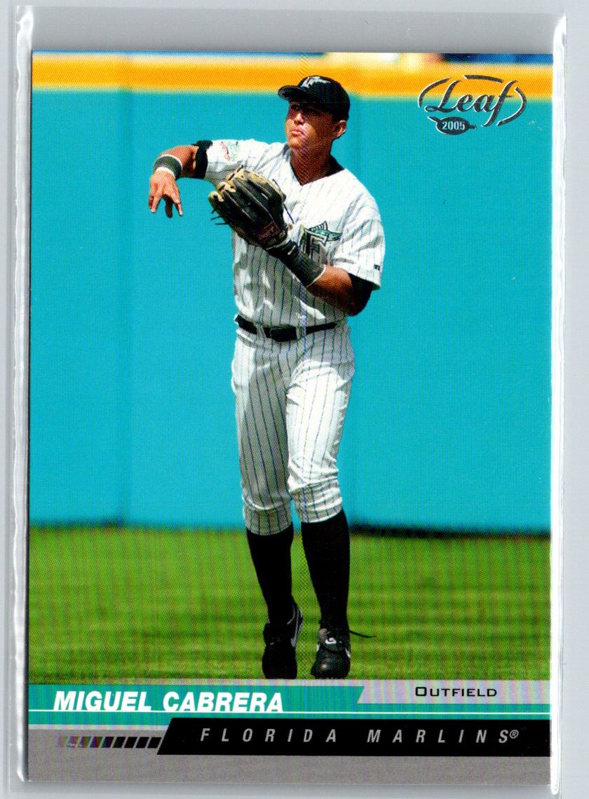 2005 Leaf #82 Miguel Cabrera Black V36