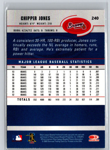 2003 Donruss #240 Chipper Jones V36