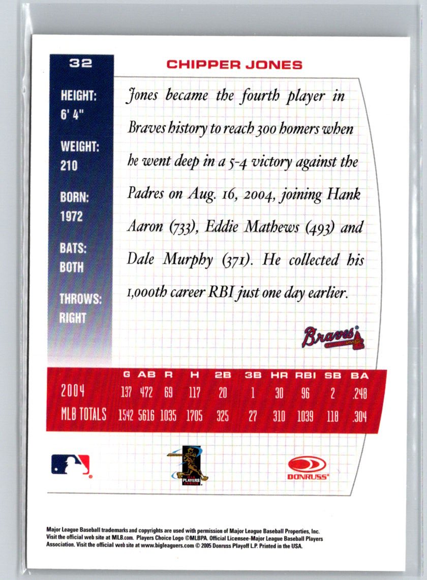2005 Donruss Team Heroes #32 Chipper Jones V37