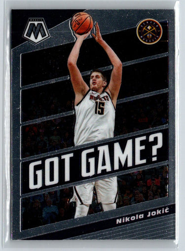2019-20 Panini Mosaic #19 Nikola Jokic Got Game? V38