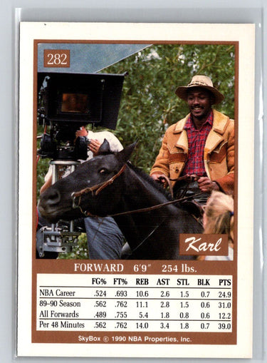 1990-91 SkyBox #282 Karl Malone V39