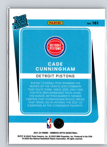2021-22 Donruss Optic #161 Cade Cunningham V39