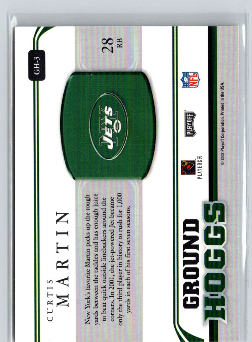2002 Playoff Absolute Memorabilia #GH-3 Curtis Martin Ground Hoggs V40