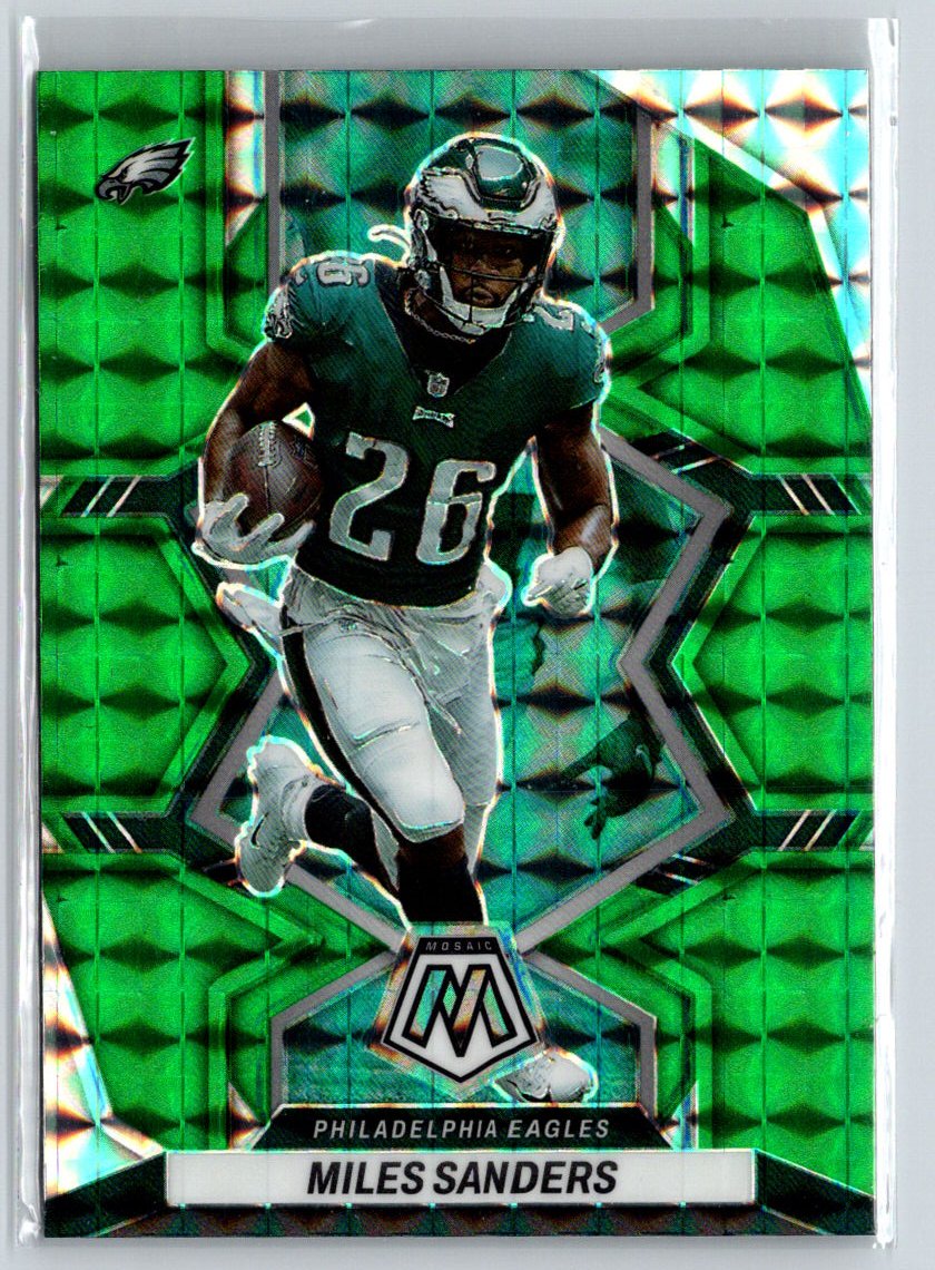 2022 Panini Mosaic #157 Miles Sanders Mosaic Green V41