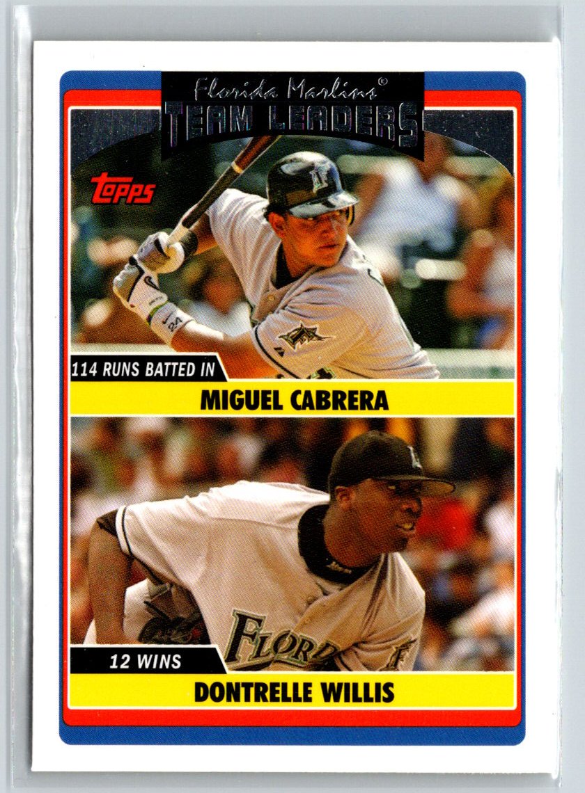 2006 Topps Updates  (Miguel Cabrera / Dontrelle Willis) TL V42
