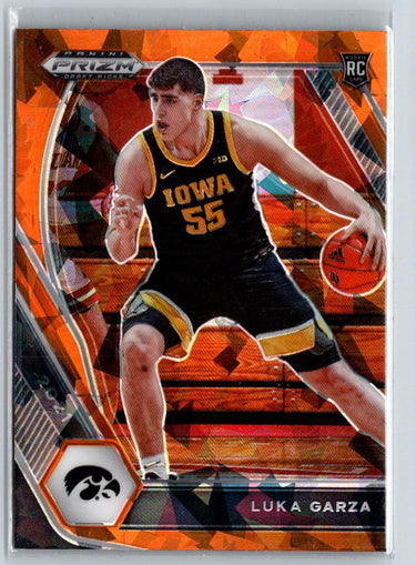 2021 Panini Prizm Draft Picks #51 Luka Garza Orange Ice V42