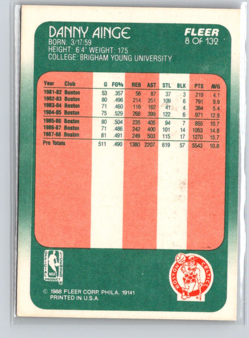 1988-89 Fleer #8 Danny Ainge V42
