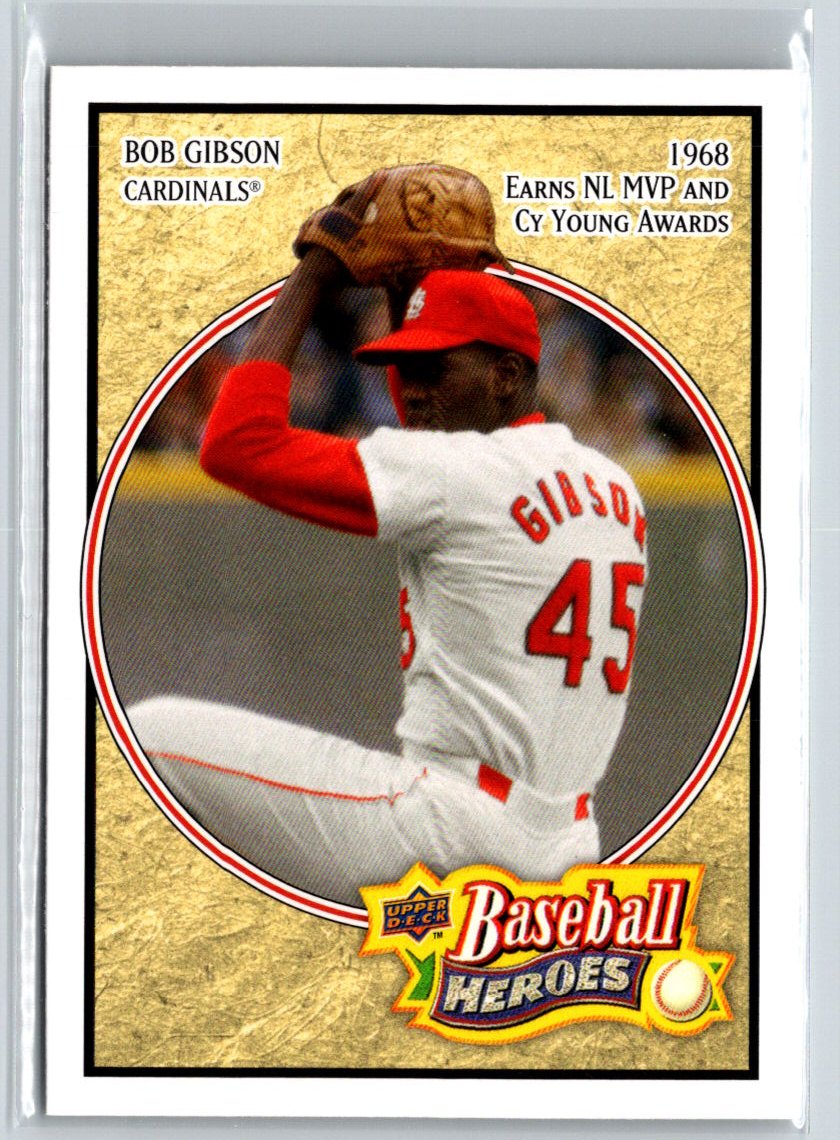 2008 Upper Deck Baseball Heroes #163 Bob Gibson V43