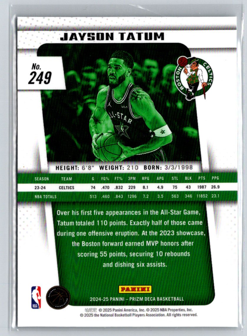 2024-25 Panini Prizm Deca #249 Jayson Tatum V44
