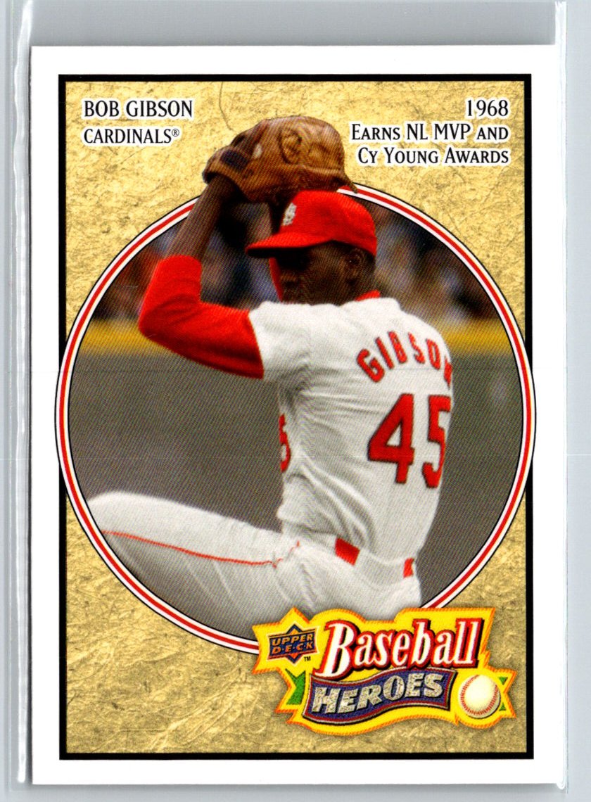2008 Upper Deck Baseball Heroes #163 Bob Gibson V44