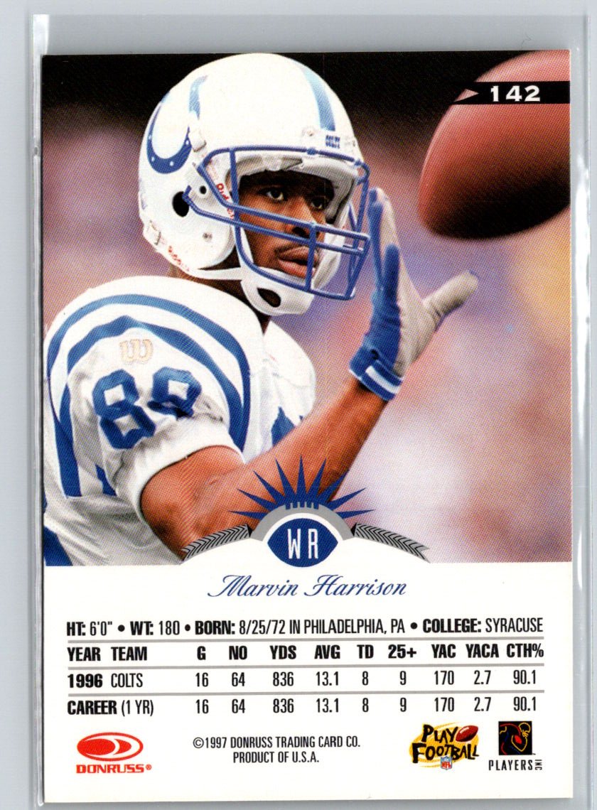 1997 Leaf #142 Marvin Harrison V45