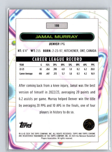 2023-24 Topps Chrome Cosmic #199 Jamal Murray V45
