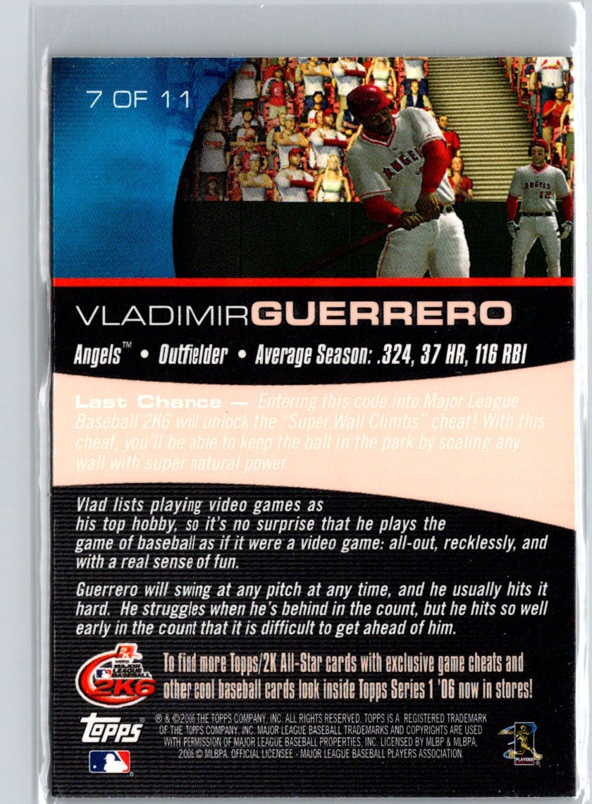 2006 Topps #7 Vladimir Guerrero 2K All-Stars V47