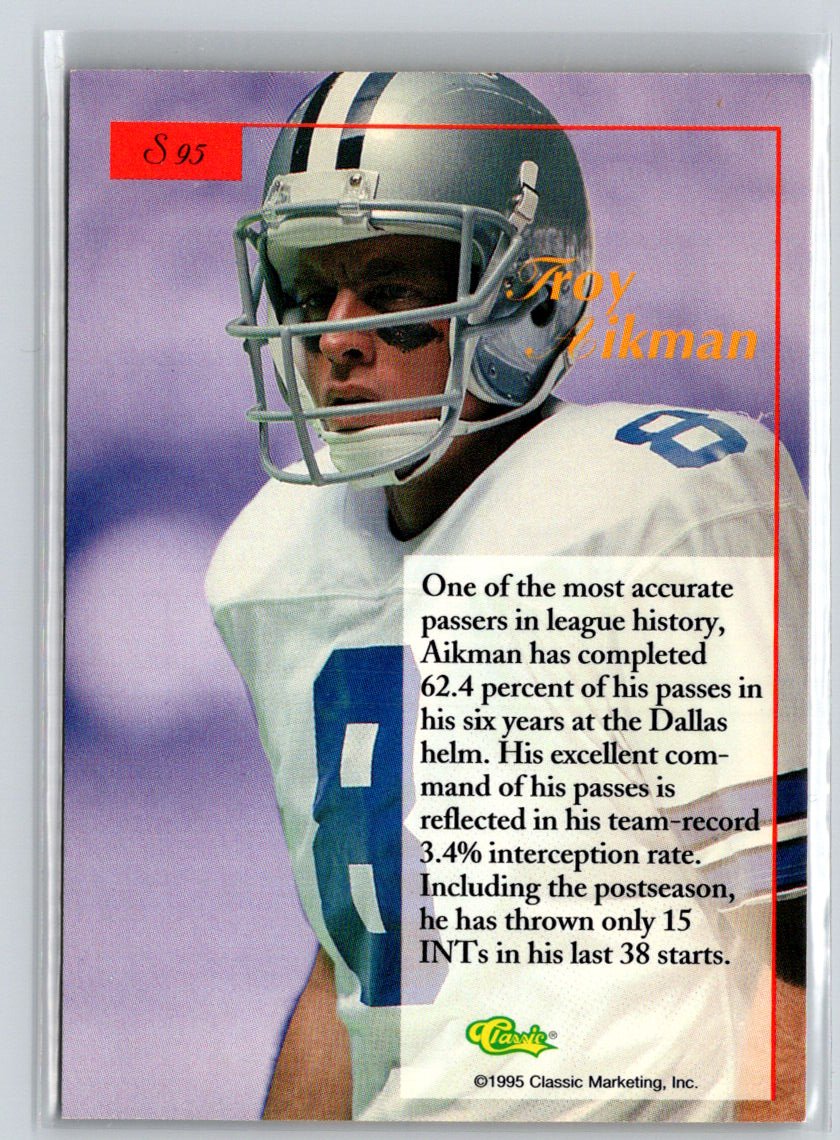 1995-96 Classic Five Sport Signings #S95 Troy Aikman V47