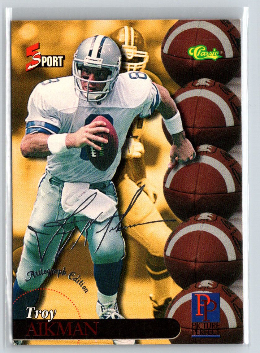 1995-96 Classic Five Sport Signings #S95 Troy Aikman V47
