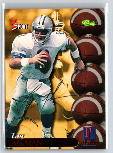 1995-96 Classic Five Sport Signings #S95 Troy Aikman V47