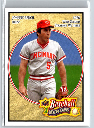 2008 Upper Deck Baseball Heroes #50 Johnny Bench V47