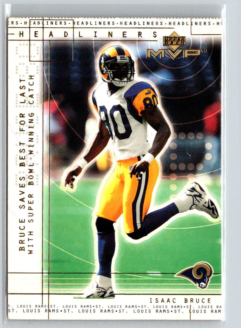 2000 Upper Deck MVP #H1 Isaac Bruce Headliners V48