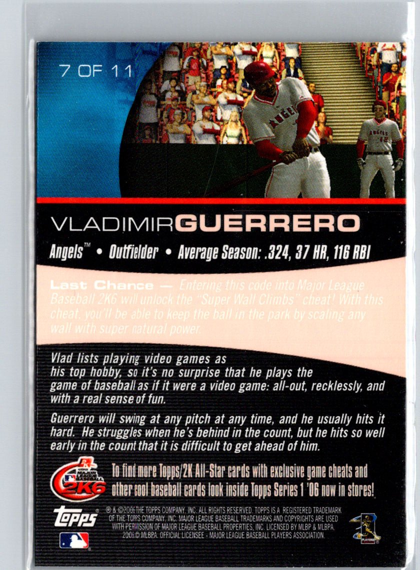 2006 Topps #7 Vladimir Guerrero 2K All-Stars V48