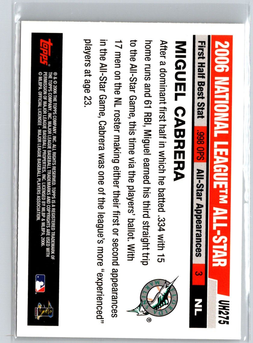 2006 Topps Updates & Highlights #UH275 Miguel Cabrera V48