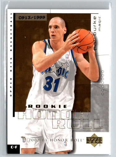 2002-03 Upper Deck Honor Roll #128 Pat Burke #/1999 V48