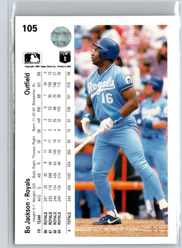 1990 Upper Deck #105a Bo Jackson V49