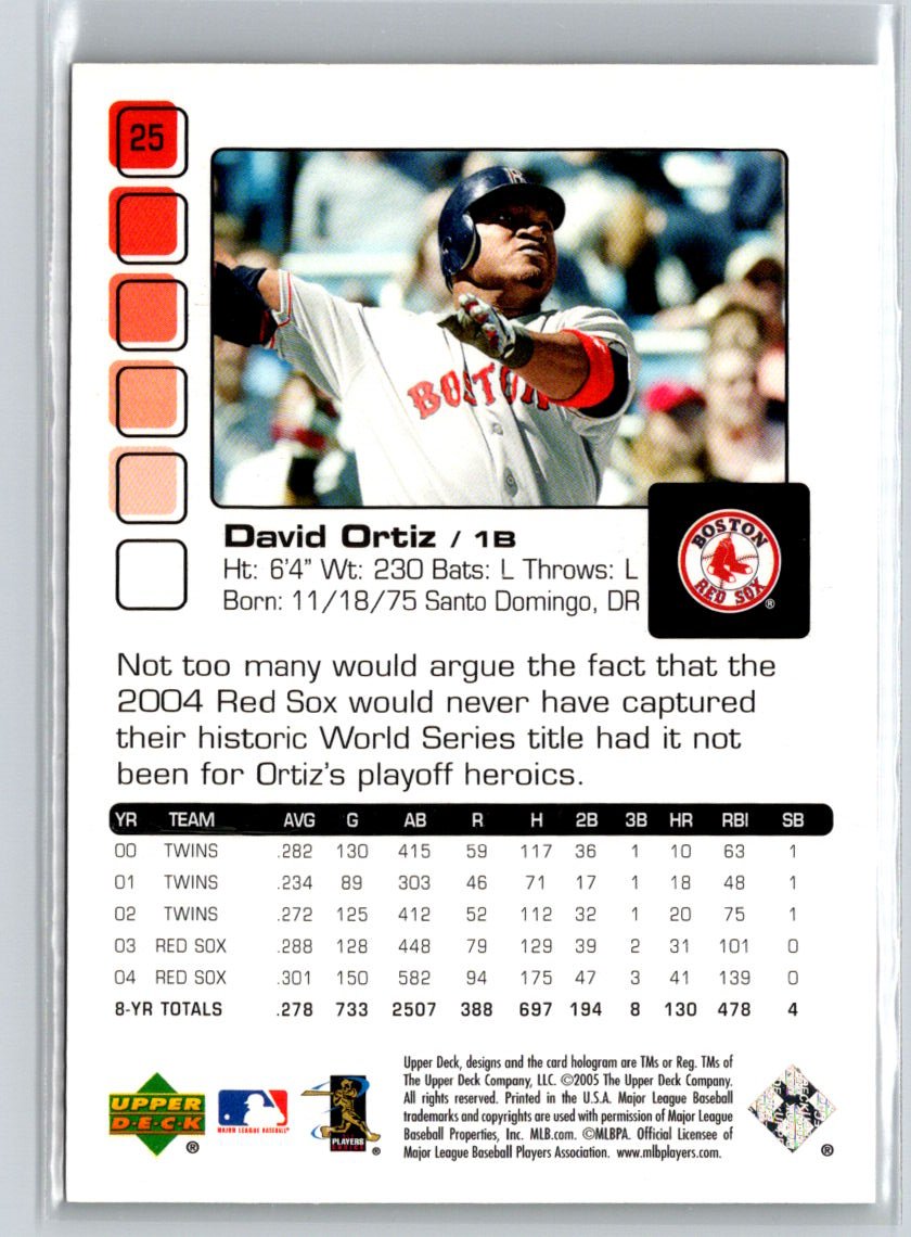 2005 Upper Deck Pros & Prospects #25 David Ortiz V49