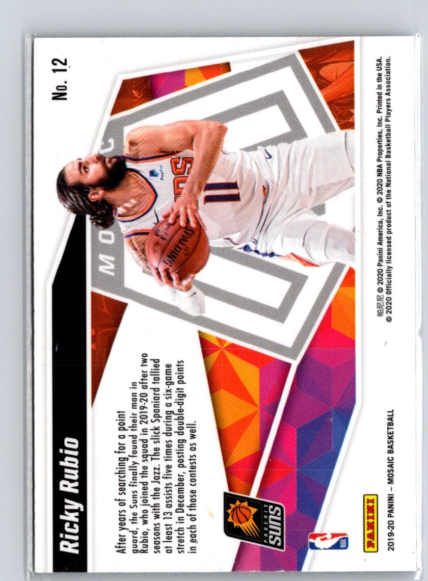 2019-20 Panini Mosaic #12 Ricky Rubio Give and Go V49