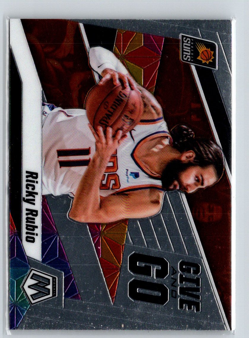 2019-20 Panini Mosaic #12 Ricky Rubio Give and Go V49