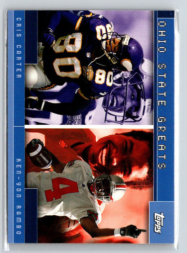 2001 Topps #TC5 Ohio State Greats (Cris Carter / Ken-Yon Rambo) Combos V49
