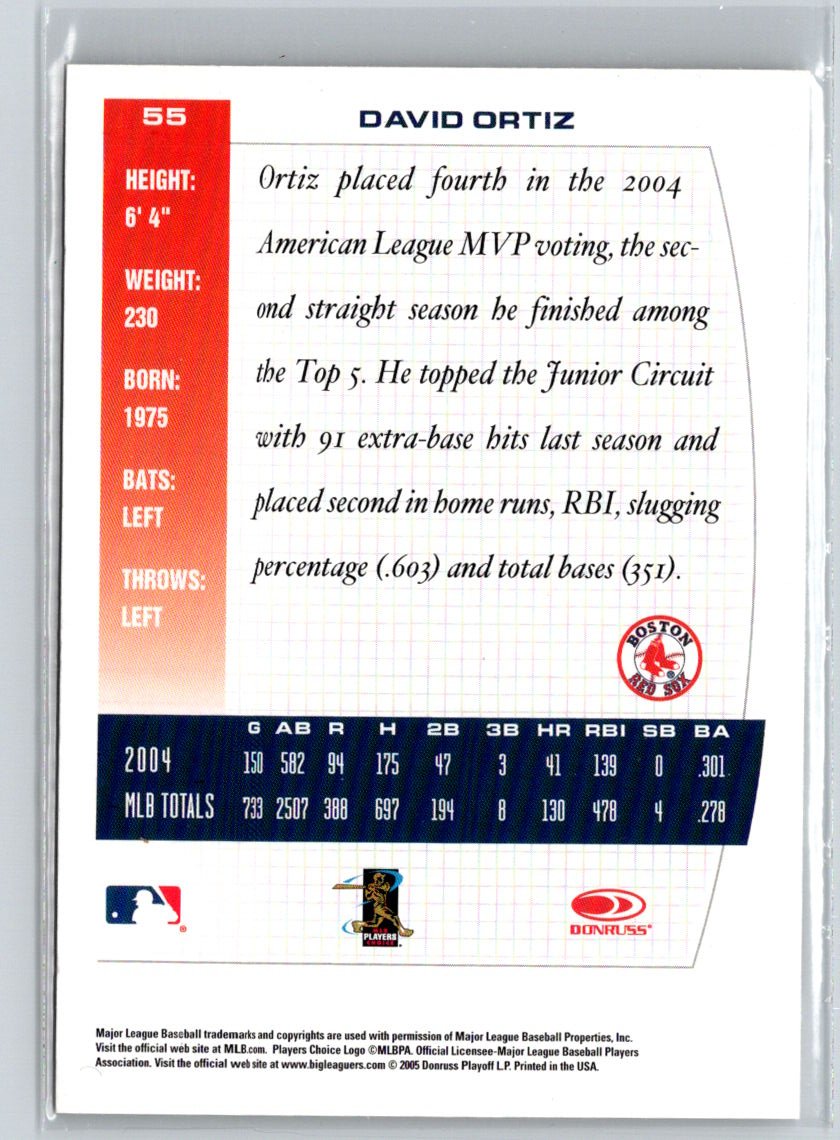 2005 Donruss Team Heroes #55 David Ortiz V50