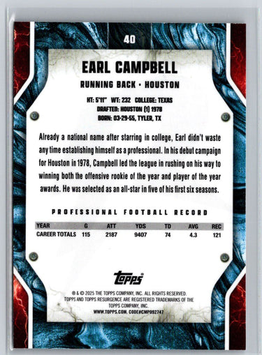 2024 Topps Resurgence #40 Earl Campbell V50