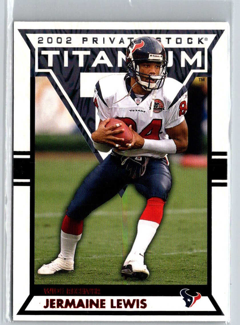 2002 Pacific Private Stock Titanium #42 Jermaine Lewis Red #/275 V51