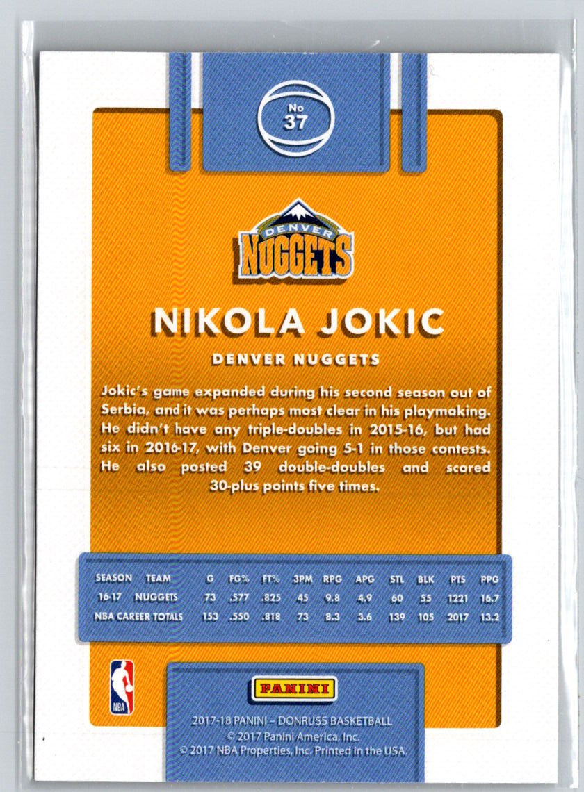 2017-18 Donruss #37 Nikola Jokic V53