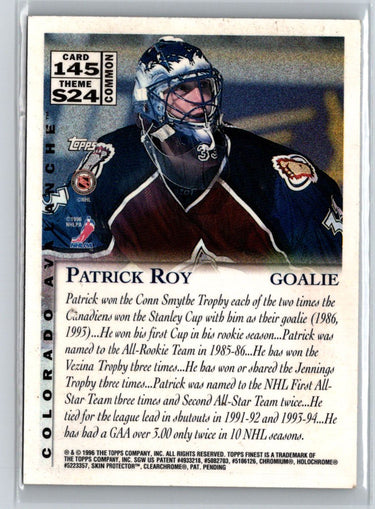 1995-96 Finest #145 Patrick Roy V53