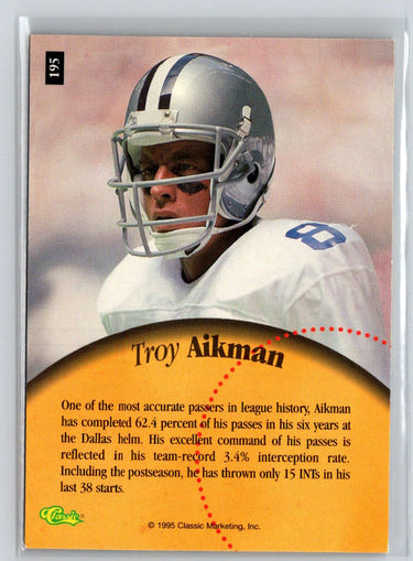 1995 Classic Five Sport #195 Troy Aikman V54